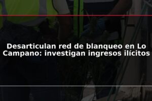 Desarticulan red de blanqueo en Lo Campano: investigan ingresos ilícitos