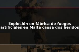 Explosión en fábrica de fuegos artificiales en Malta causa dos heridos