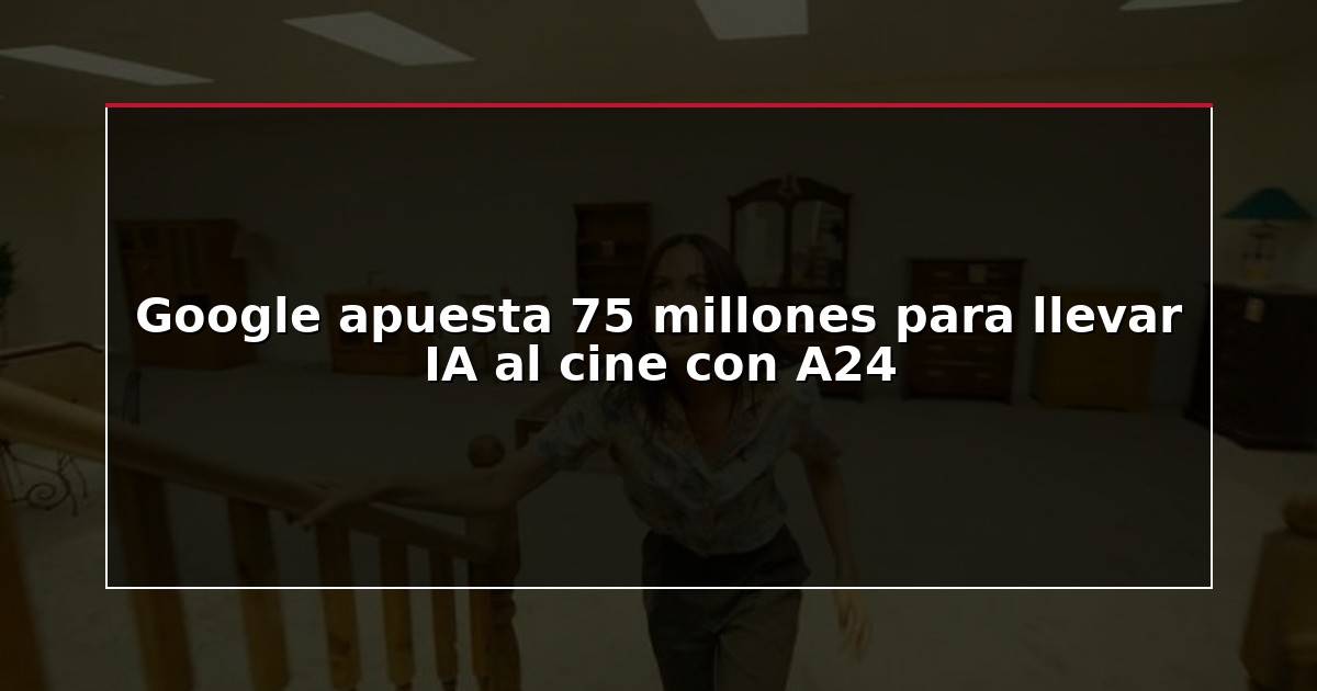 Google apuesta 75 millones para llevar IA al cine con A24