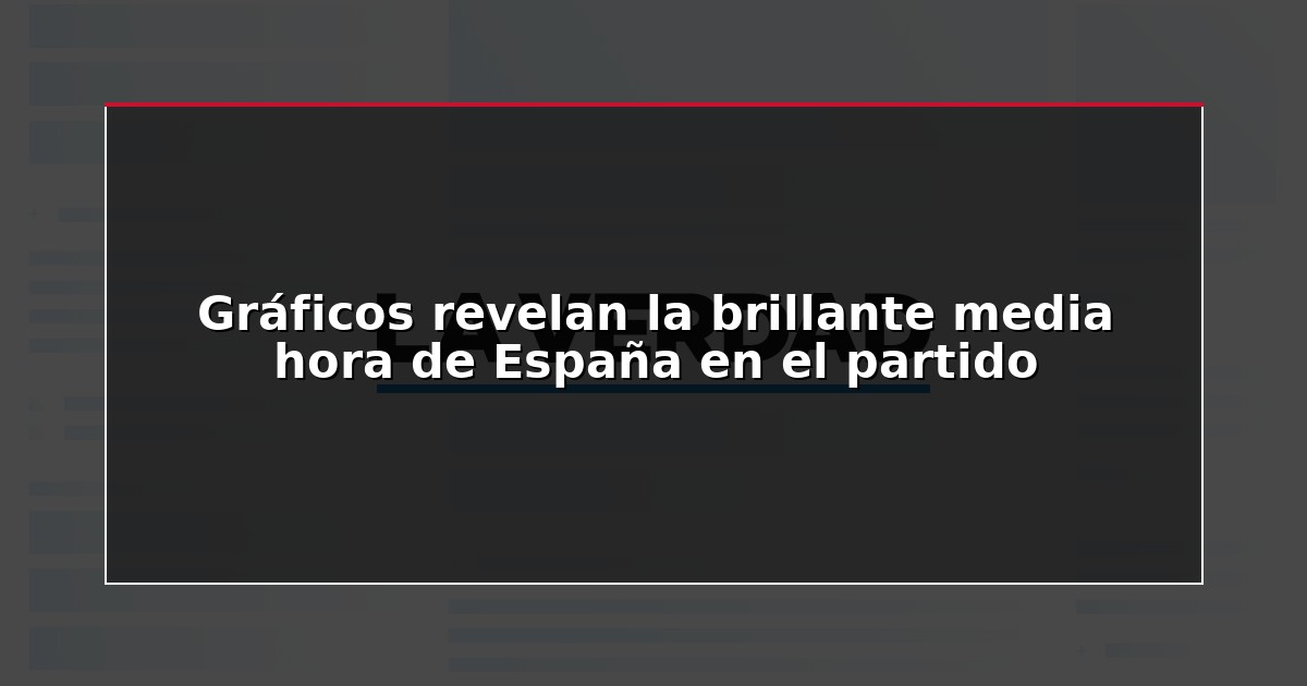 Gráficos revelan la brillante media hora de España en el partido