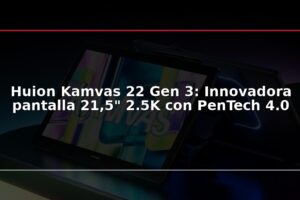 Huion Kamvas 22 Gen 3: Innovadora pantalla 21,5" 2.5K con PenTech 4.0