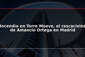 Incendio en Torre Moeve, el rascacielos de Amancio Ortega en Madrid