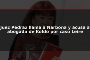 Juez Pedraz llama a Narbona y acusa a abogada de Koldo por caso Leire