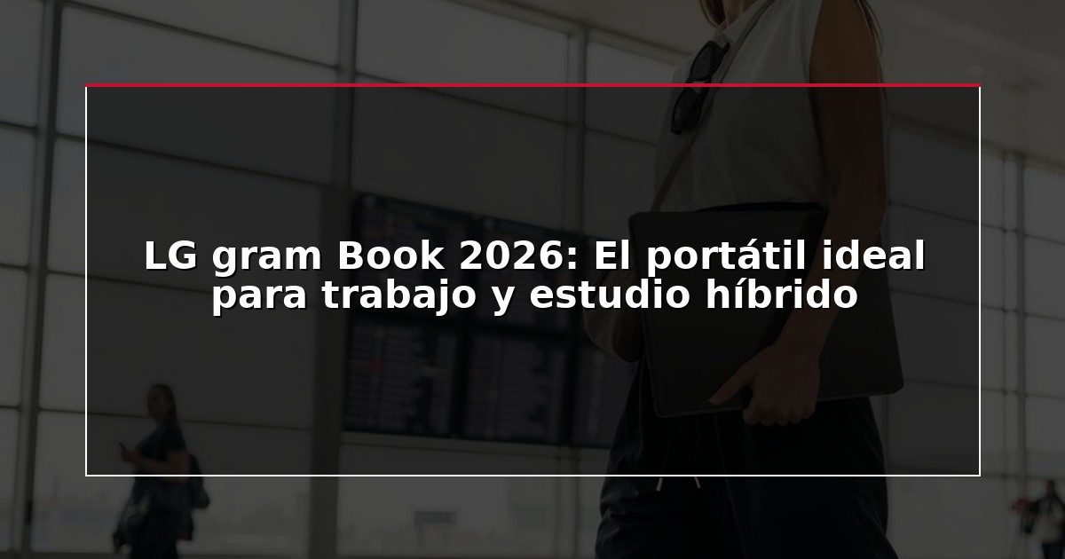 LG gram Book 2026: El portátil ideal para trabajo y estudio híbrido