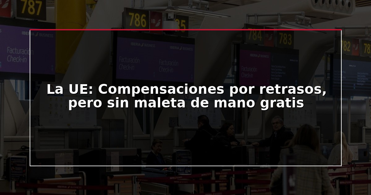 La UE: Compensaciones por retrasos, pero sin maleta de mano gratis