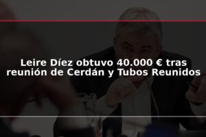 Leire Díez obtuvo 40.000 € tras reunión de Cerdán y Tubos Reunidos