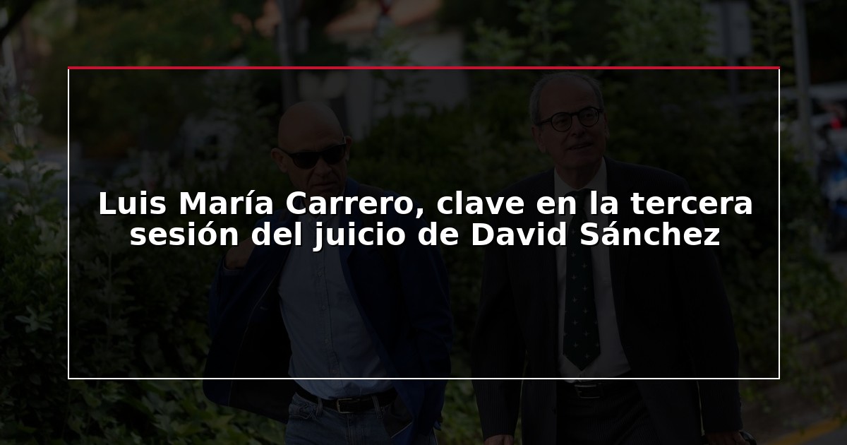 Luis María Carrero, clave en la tercera sesión del juicio de David Sánchez