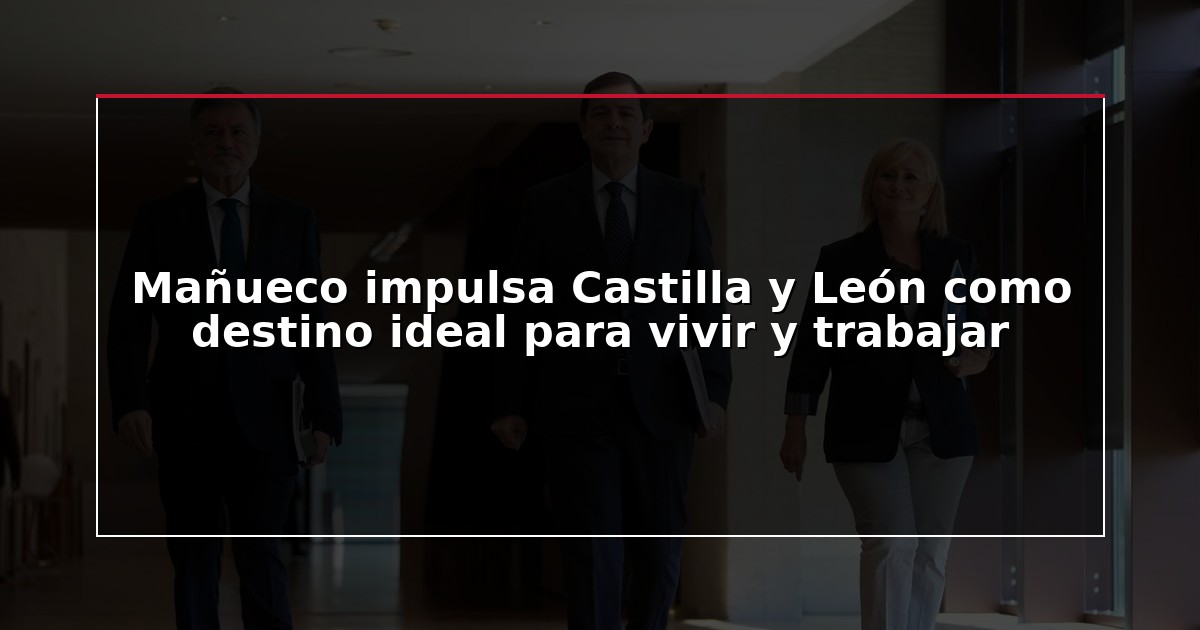Mañueco impulsa Castilla y León como destino ideal para vivir y trabajar