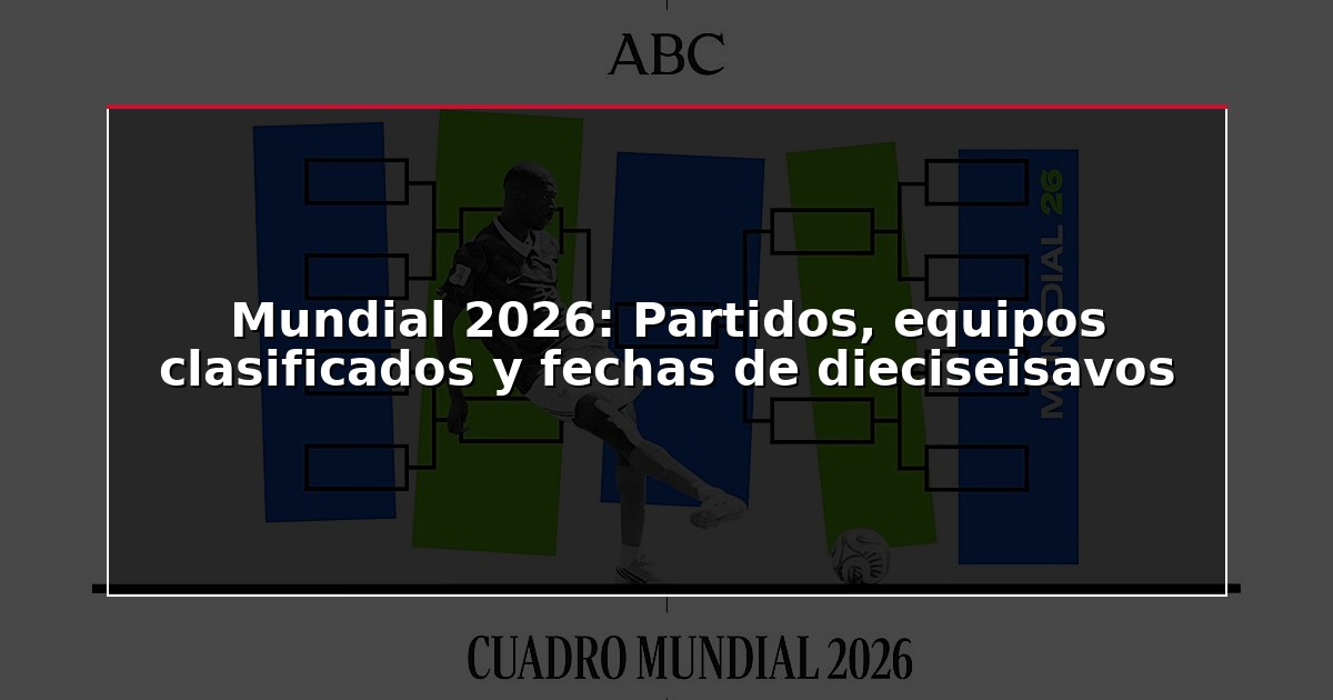 Mundial 2026: Partidos, equipos clasificados y fechas de dieciseisavos
