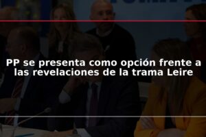 PP se presenta como opción frente a las revelaciones de la trama Leire