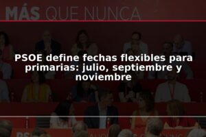 PSOE define fechas flexibles para primarias: julio, septiembre y noviembre