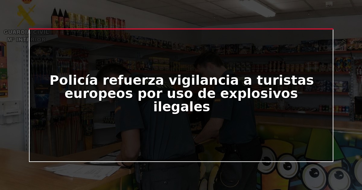 Policía refuerza vigilancia a turistas europeos por uso de explosivos ilegales