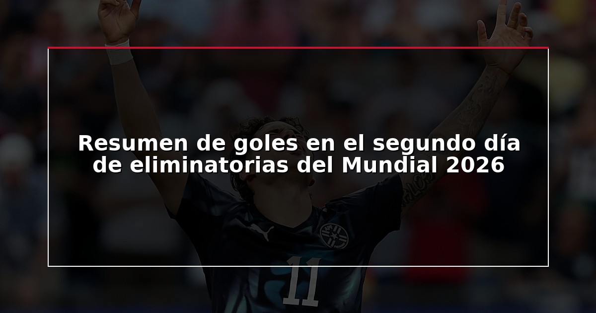 Resumen de goles en el segundo día de eliminatorias del Mundial 2026