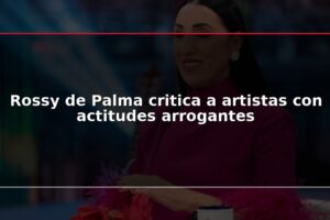 Rossy de Palma critica a artistas con actitudes arrogantes