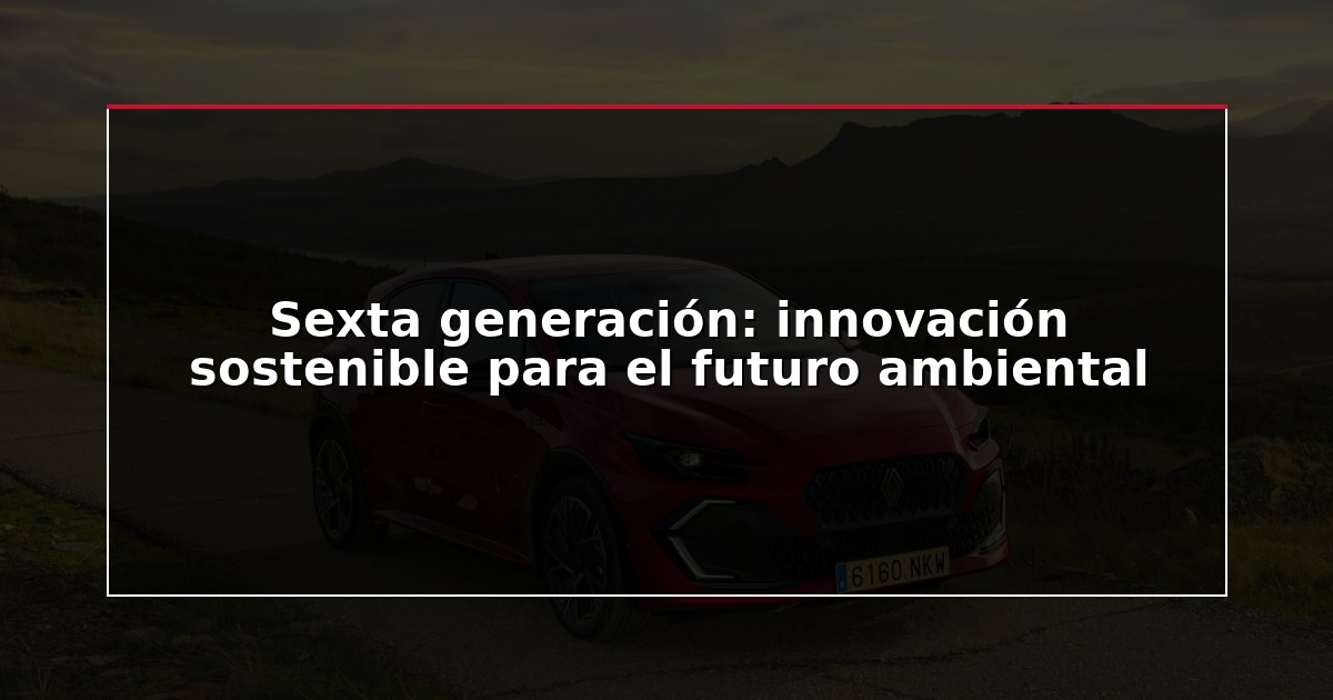 Sexta generación: innovación sostenible para el futuro ambiental