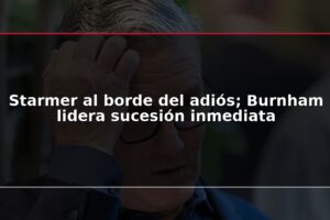 Starmer al borde del adiós; Burnham lidera sucesión inmediata
