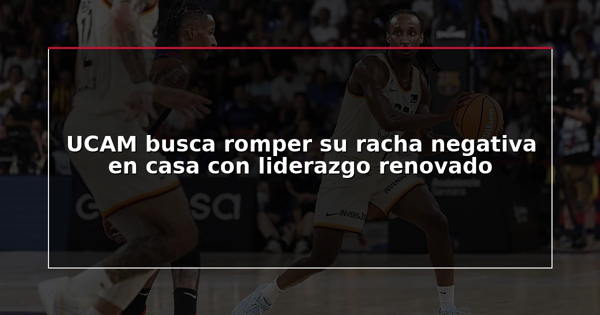 UCAM busca romper su racha negativa en casa con liderazgo renovado