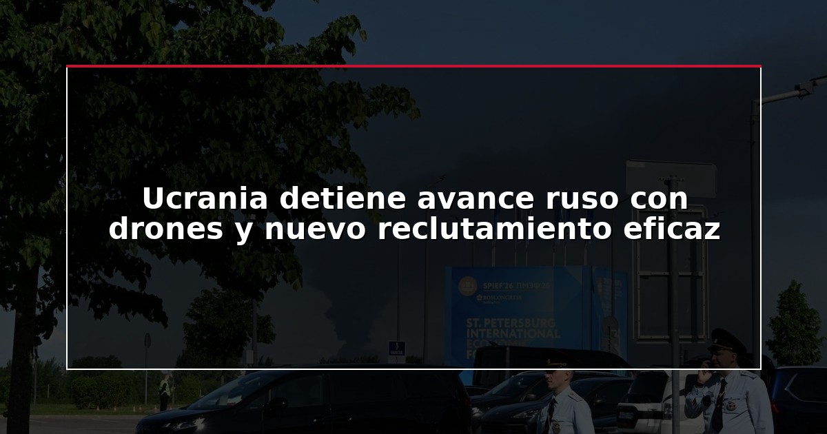 Ucrania detiene avance ruso con drones y nuevo reclutamiento eficaz