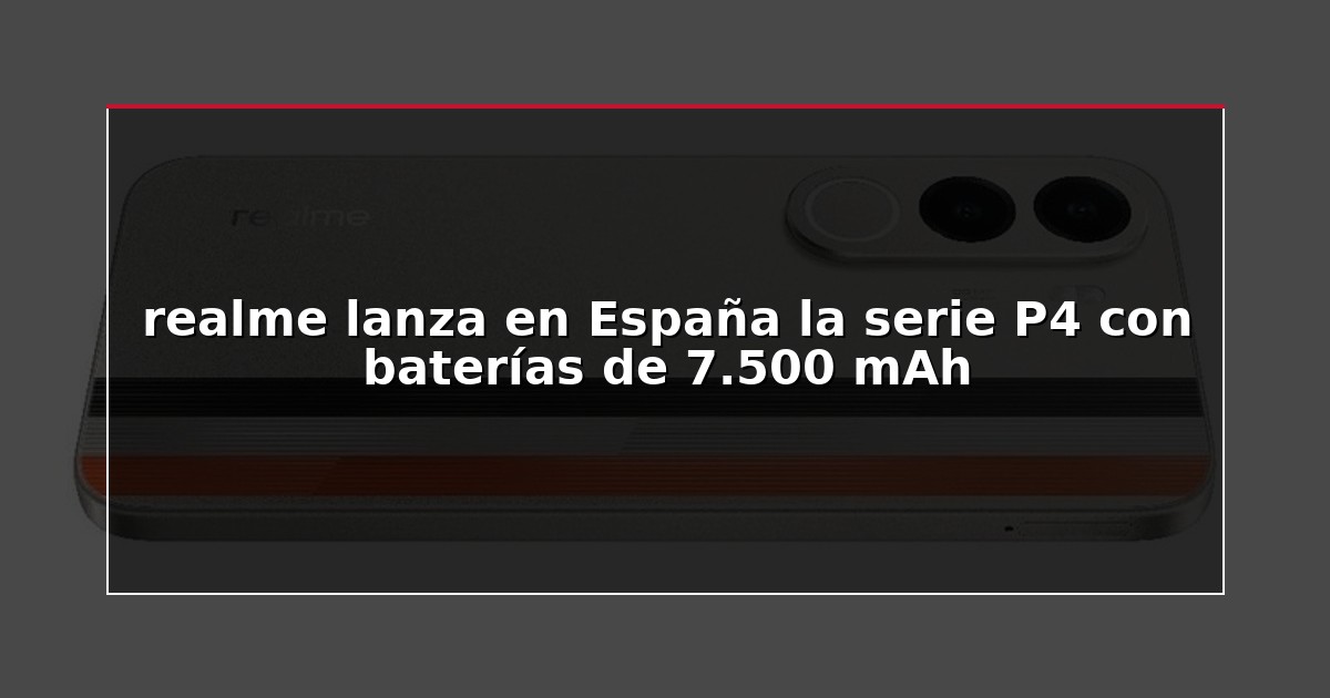 realme lanza en España la serie P4 con baterías de 7.500 mAh