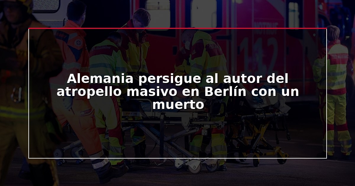 Alemania persigue al autor del atropello masivo en Berlín con un muerto