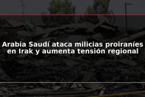 Arabia Saudí ataca milicias proiraníes en Irak y aumenta tensión regional