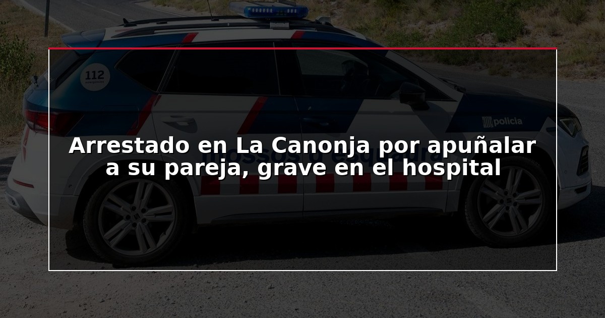 Arrestado en La Canonja por apuñalar a su pareja, grave en el hospital