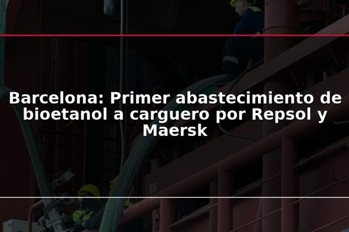 Barcelona: Primer abastecimiento de bioetanol a carguero por Repsol y Maersk