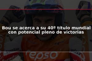 Bou se acerca a su 40º título mundial con potencial pleno de victorias