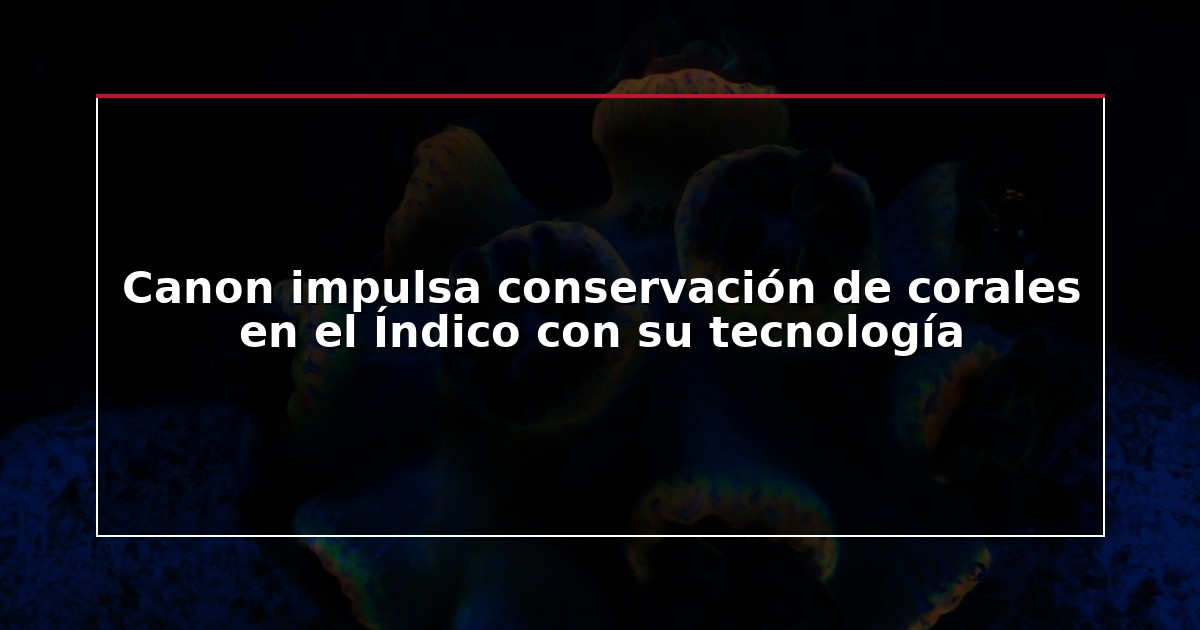 Canon impulsa conservación de corales en el Índico con su tecnología