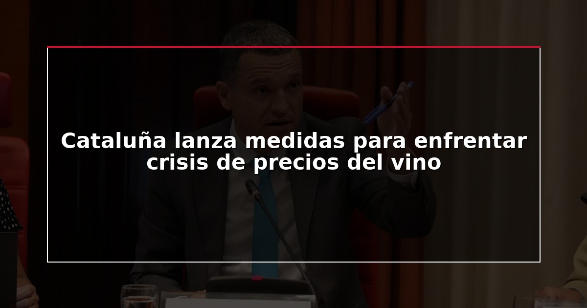 Cataluña lanza medidas para enfrentar crisis de precios del vino