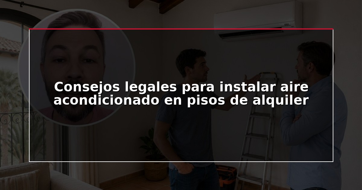 Consejos legales para instalar aire acondicionado en pisos de alquiler