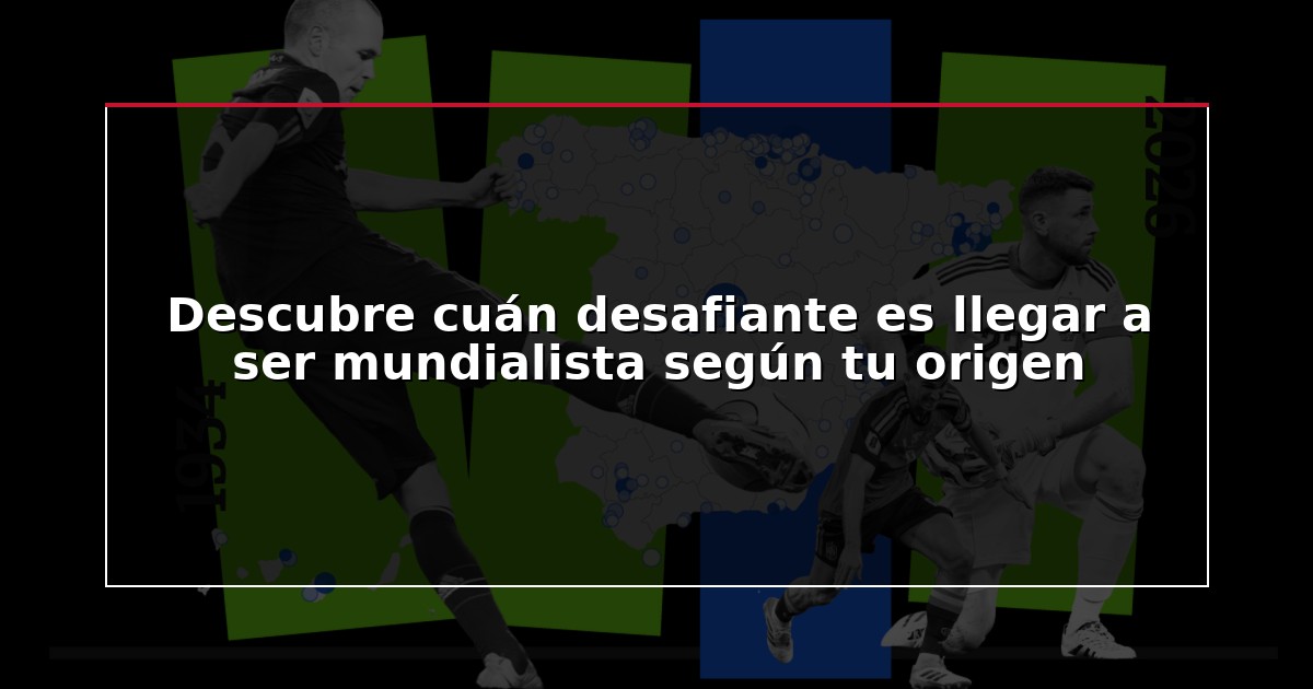 Descubre cuán desafiante es llegar a ser mundialista según tu origen