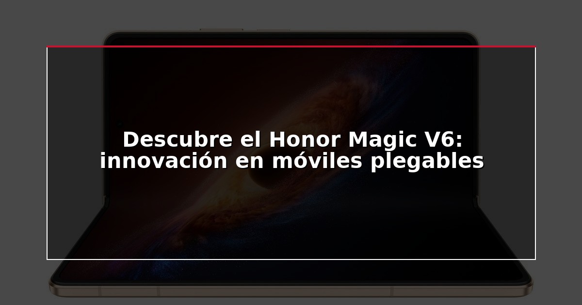 Descubre el Honor Magic V6: innovación en móviles plegables