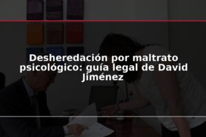 Desheredación por maltrato psicológico: guía legal de David Jiménez