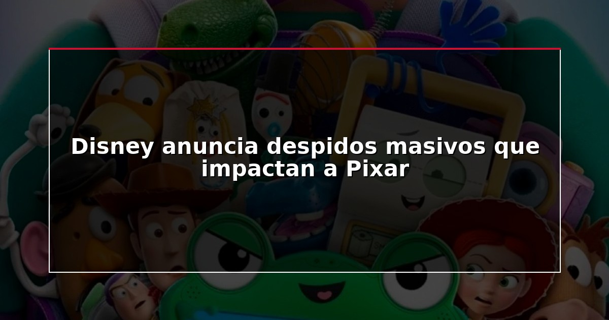 Disney anuncia despidos masivos que impactan a Pixar