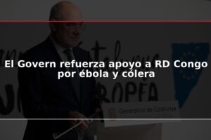 El Govern refuerza apoyo a RD Congo por ébola y cólera