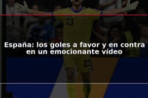 España: los goles a favor y en contra en un emocionante vídeo