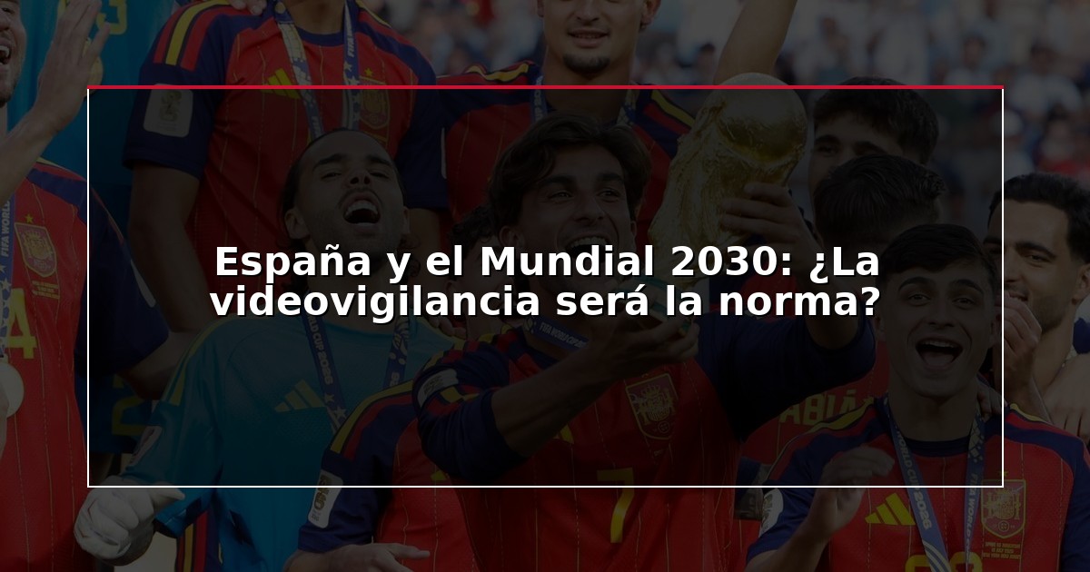 España y el Mundial 2030: ¿La videovigilancia será la norma?