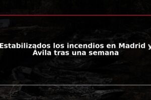Estabilizados los incendios en Madrid y Ávila tras una semana