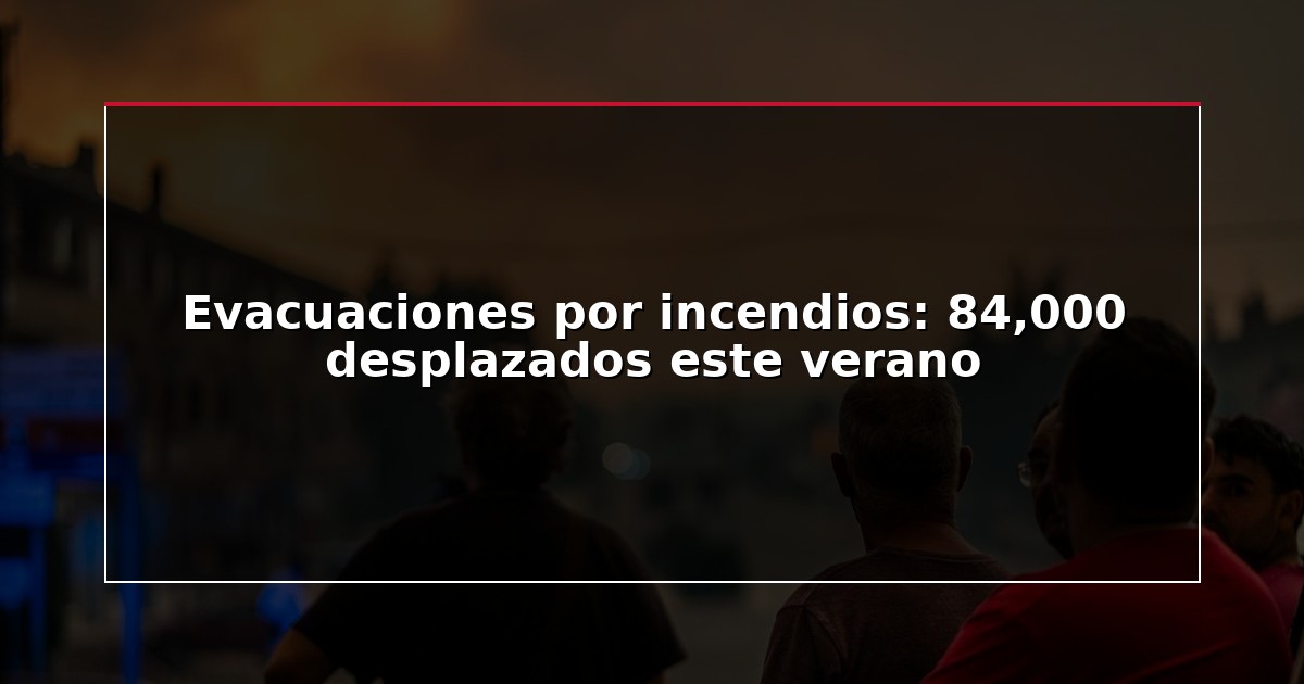 Evacuaciones por incendios: 84,000 desplazados este verano