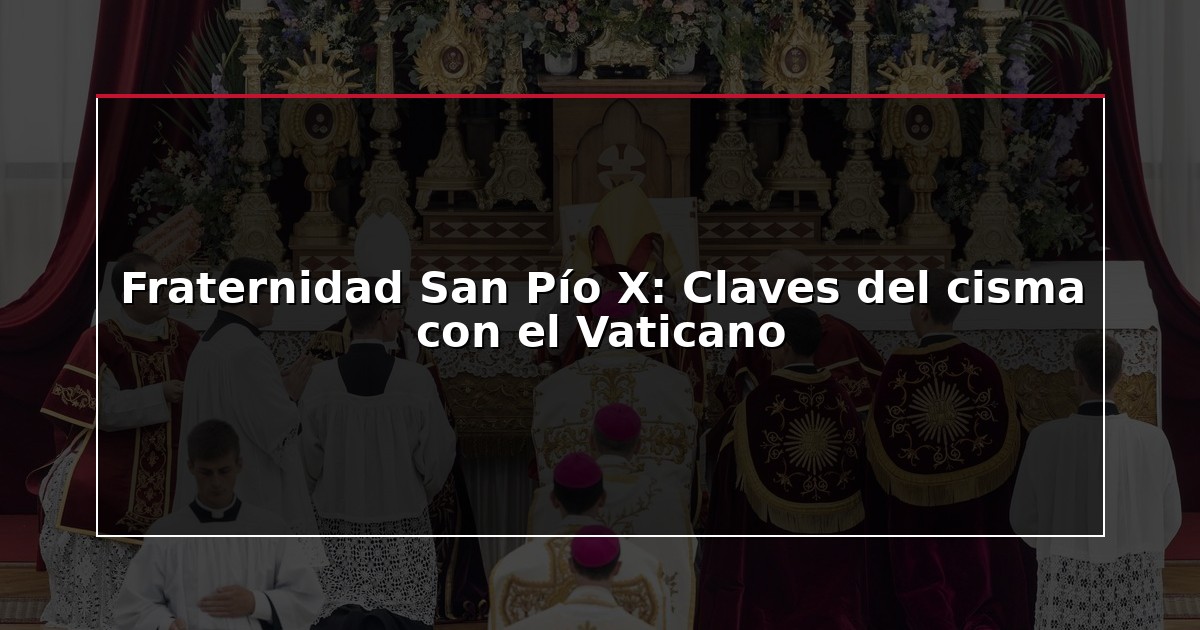 Fraternidad San Pío X: Claves del cisma con el Vaticano