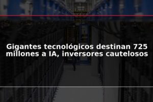 Gigantes tecnológicos destinan 725 millones a IA, inversores cautelosos
