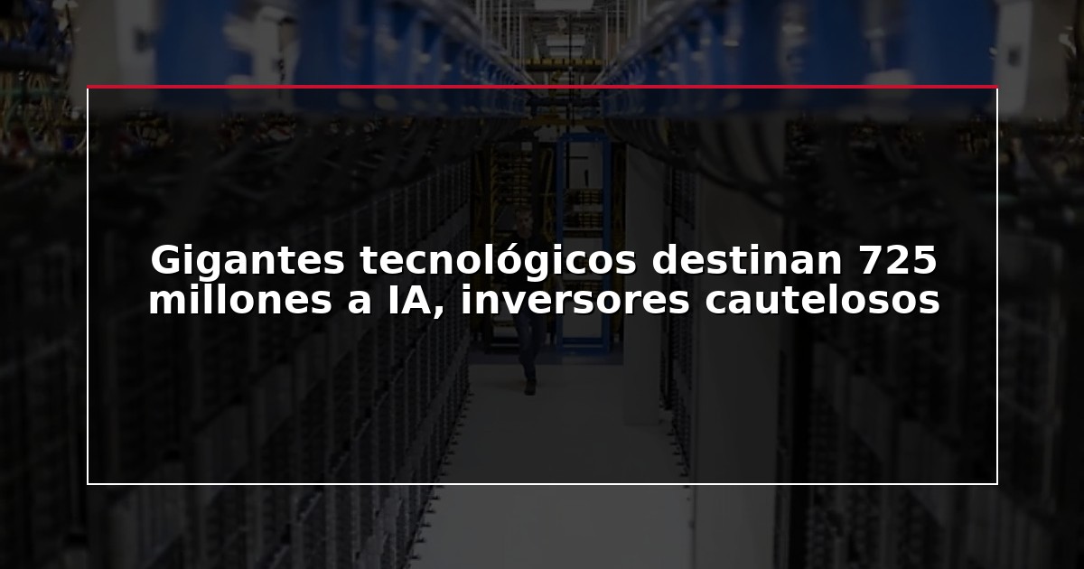 Gigantes tecnológicos destinan 725 millones a IA, inversores cautelosos