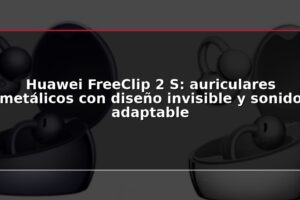 Huawei FreeClip 2 S: auriculares metálicos con diseño invisible y sonido adaptable