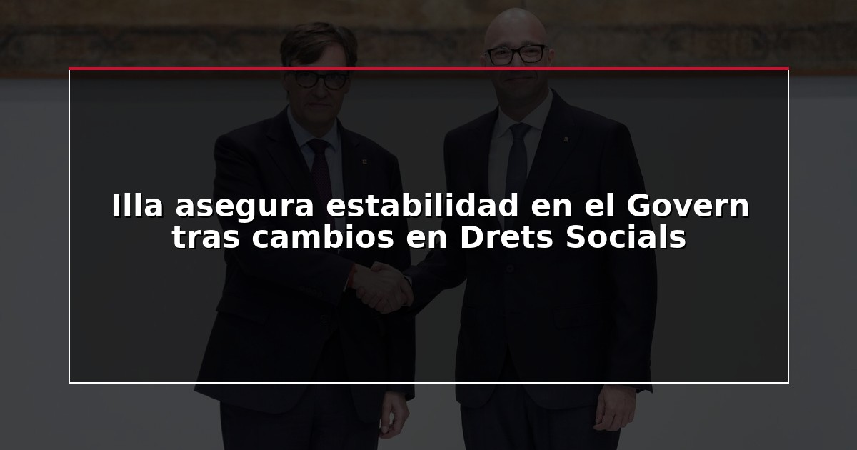 Illa asegura estabilidad en el Govern tras cambios en Drets Socials
