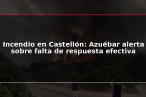 Incendio en Castellón: Azuébar alerta sobre falta de respuesta efectiva