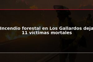 Incendio forestal en Los Gallardos deja 11 víctimas mortales