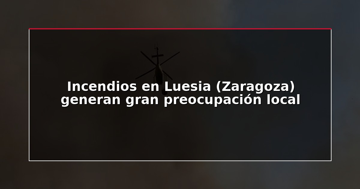 Incendios en Luesia (Zaragoza) generan gran preocupación local