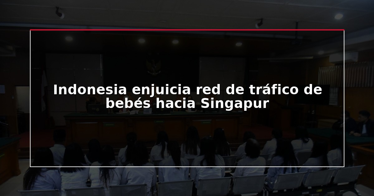 Indonesia enjuicia red de tráfico de bebés hacia Singapur