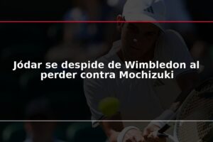 Jódar se despide de Wimbledon al perder contra Mochizuki